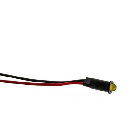 DIALIGHT Led Panel Mount Indicators Yellow Diffused 14In Wire Leads 558-0301-007F